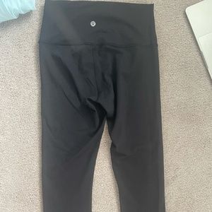 Lululemon Women's Wunder Under High-Rise Crop 21" Black Leggings Size 6